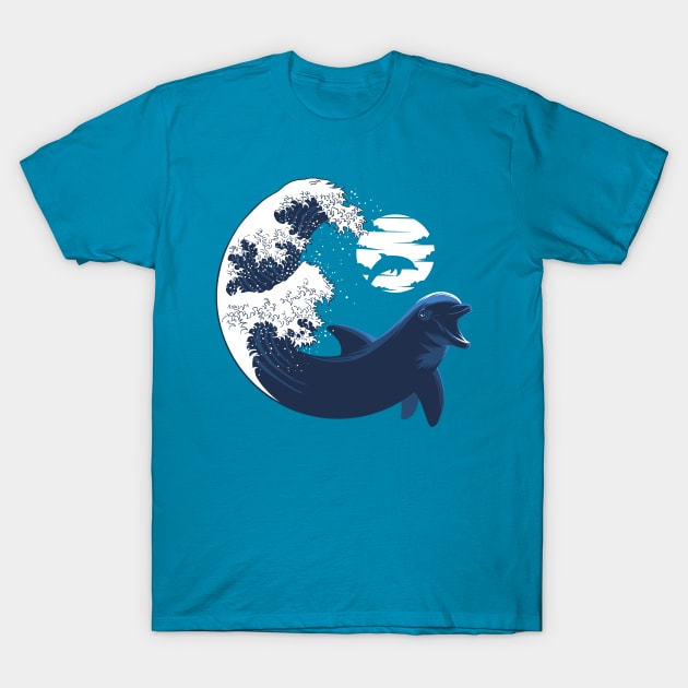 Wave Dolphin T-Shirt by albertocubatas